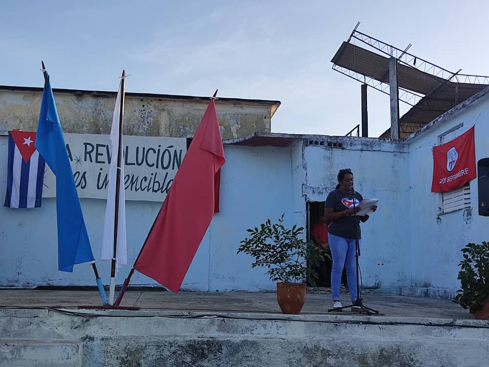 FidelidadACuba's tweet photo. #VenezuelaCapitalDeLaPoesía 28 Brigada Latinoamericana y Caribeña de Solidaridad con Cuba junto al contingente 50 de la Brigada José Martí de Europa participan en Caimito en el acto por el aniversario #70Moncada @cubacooperaven @CubaPlataforma @siempreconcuba @embacubaven @ISB_VE https://t.co/ycBX0he6Qz