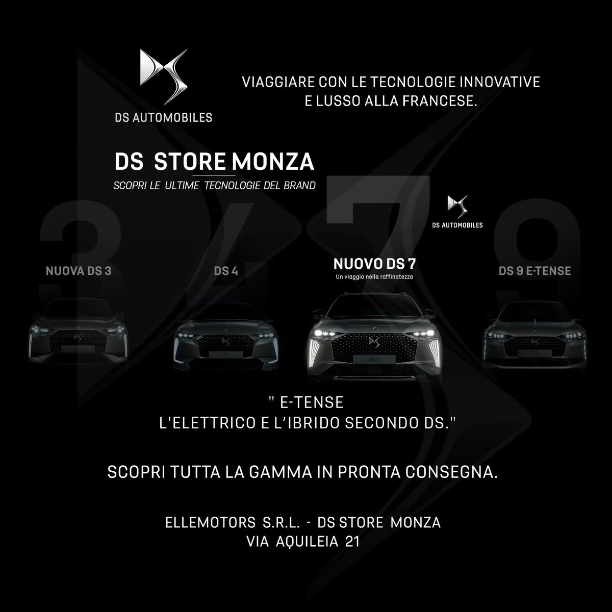 EllemotorsMonza's tweet image. Buongiorno a tutti gli amanti di DS Auto e DS Automobiles! Vi aspettiamo al nostro DS Store Ellemotors a Monza, in Via Aquileia 21, per scoprire l'intera gamma di modelli, anche disponibili in pronta consegna!

🚗 Desiderate provare l'emozione di guidare una DS? #DSAuto #DSStore