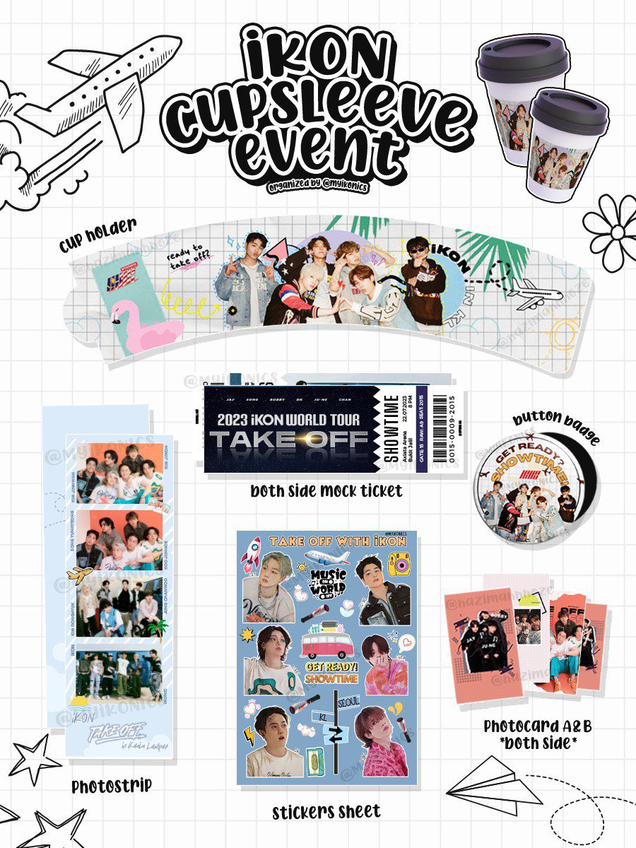 MYiKONICS's tweet photo. Hi iKONICs ✨

We are glad to share with you our CupSleeve Freebies preview ❤️

Come and join us to celebrate iKON’s Take Off in KL 🙌🏻

🗓️ July 21st, Friday
⏰ 12 PM - 8 PM
📍 Happy Lemon, Lot 10, Bukit Bintang
👕Theme: ❤️🖤

#LETSTAKEOFFWITHiKON #iKONinKL @iKONIC_143 https://t.co/1zTVe374nb