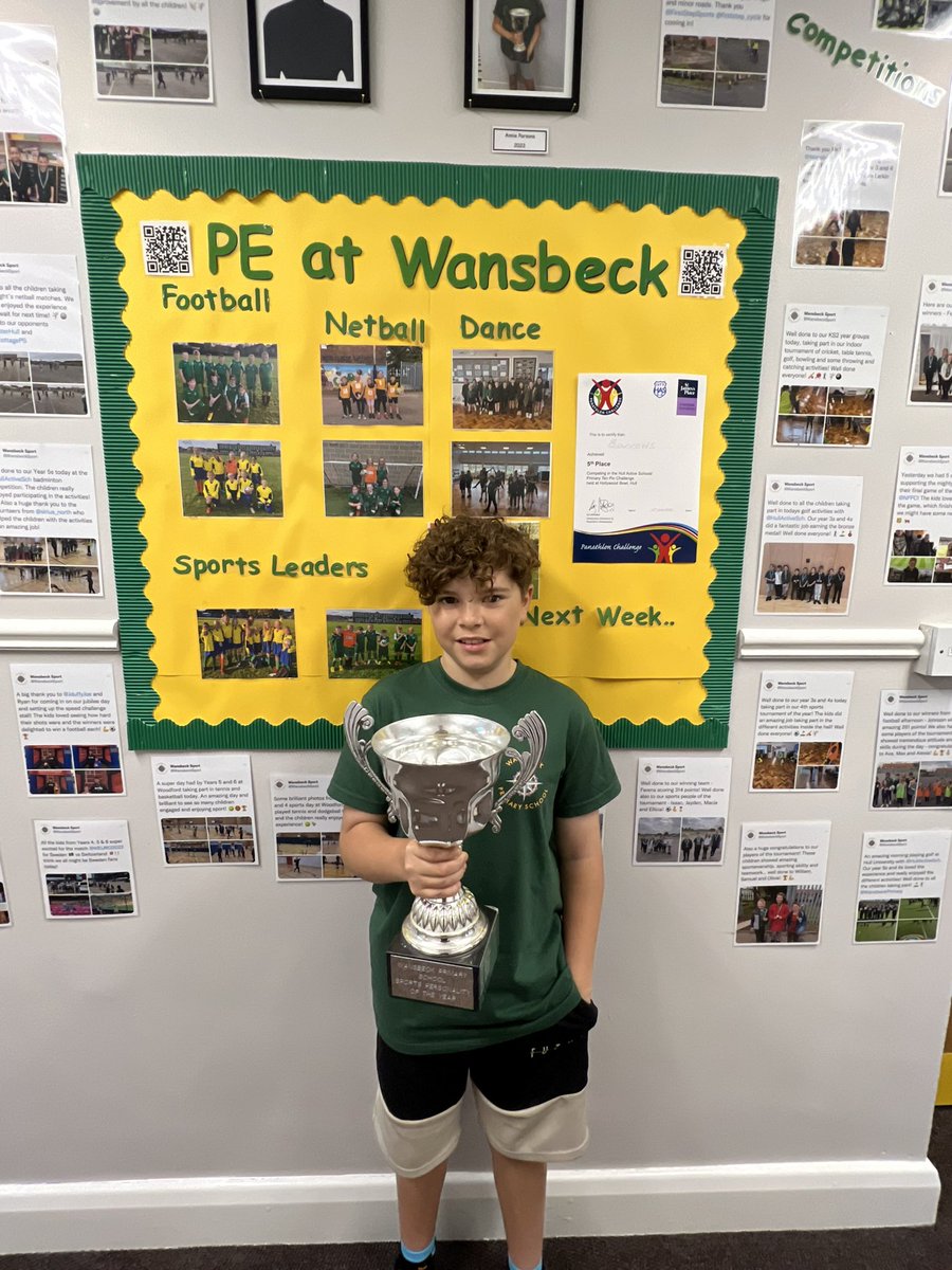 WansbeckSport's tweet photo. A huge well done to our sports person of the year Max Foster! Max has taken part in many sports and events this past year including: football, netball, tennis, dance and dodgeball. He has been an amazing sportsman and someone we are all going to miss. Well done Max! 🏆⚽️🎾🤾🏼 https://t.co/HBVUboPut0