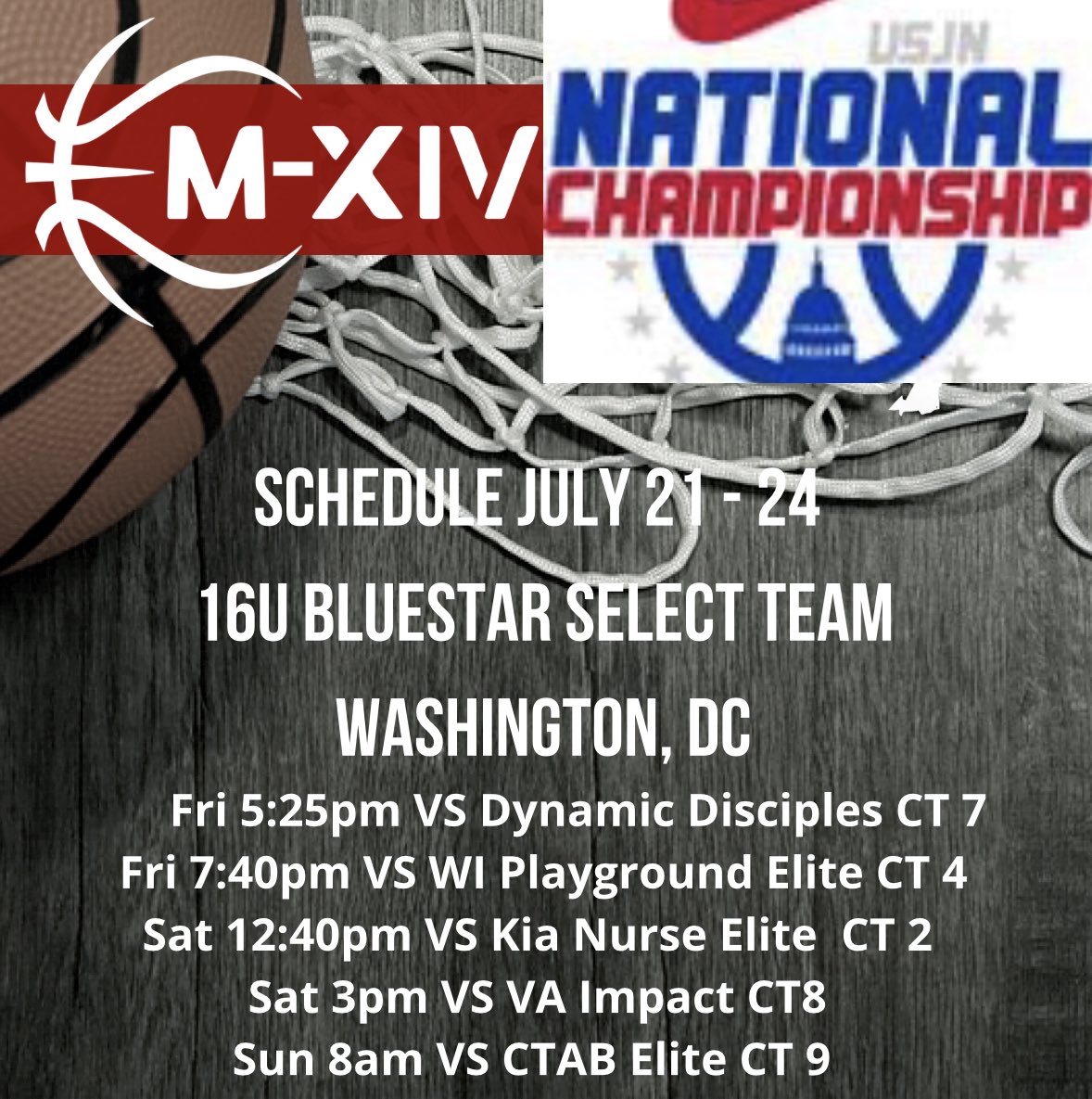 👀 Schedule Alert 👀
📍Washington DC
📸 USJN Championships
🗓 July 21 - 24
#Repthe14
<a href="/USJN/">USJN</a>