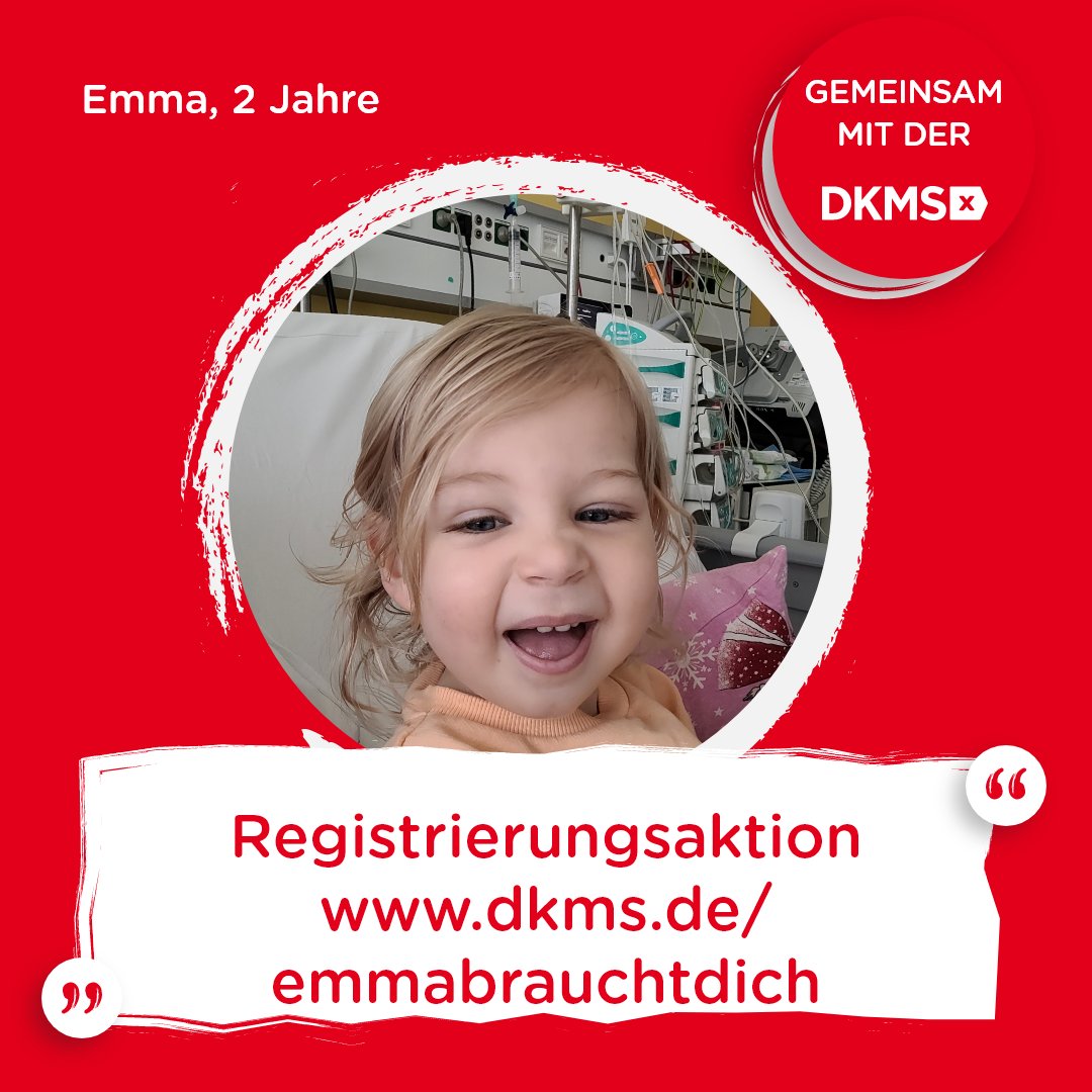 Wir als #VfB-Familie halten zusammen! ⚪🔴Emma (2), die Enkelin eines VfB-Mitglieds, benötigt dringend eine Stammzellenspende. Helft mit und lasst euch registrieren! ‼
Gemeinsam Leben retten! ⤵ 
dkms.de/emmabrauchtdich

#VfBfairplay | <a href="/DKMS_de/">DKMS Deutschland</a>