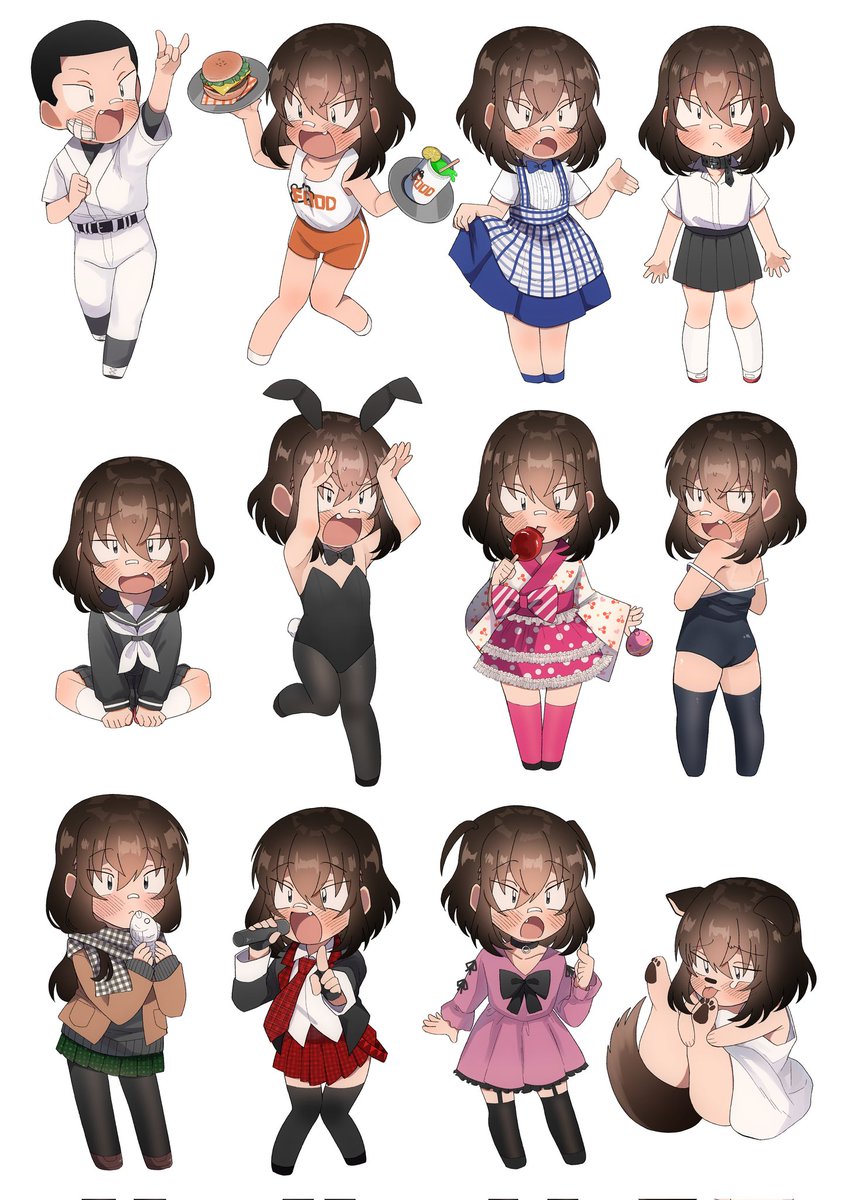 一枚目が9月のイベントで出す予定のアクキーです。二枚目で再販希望のある絵柄あればおせーてください。 