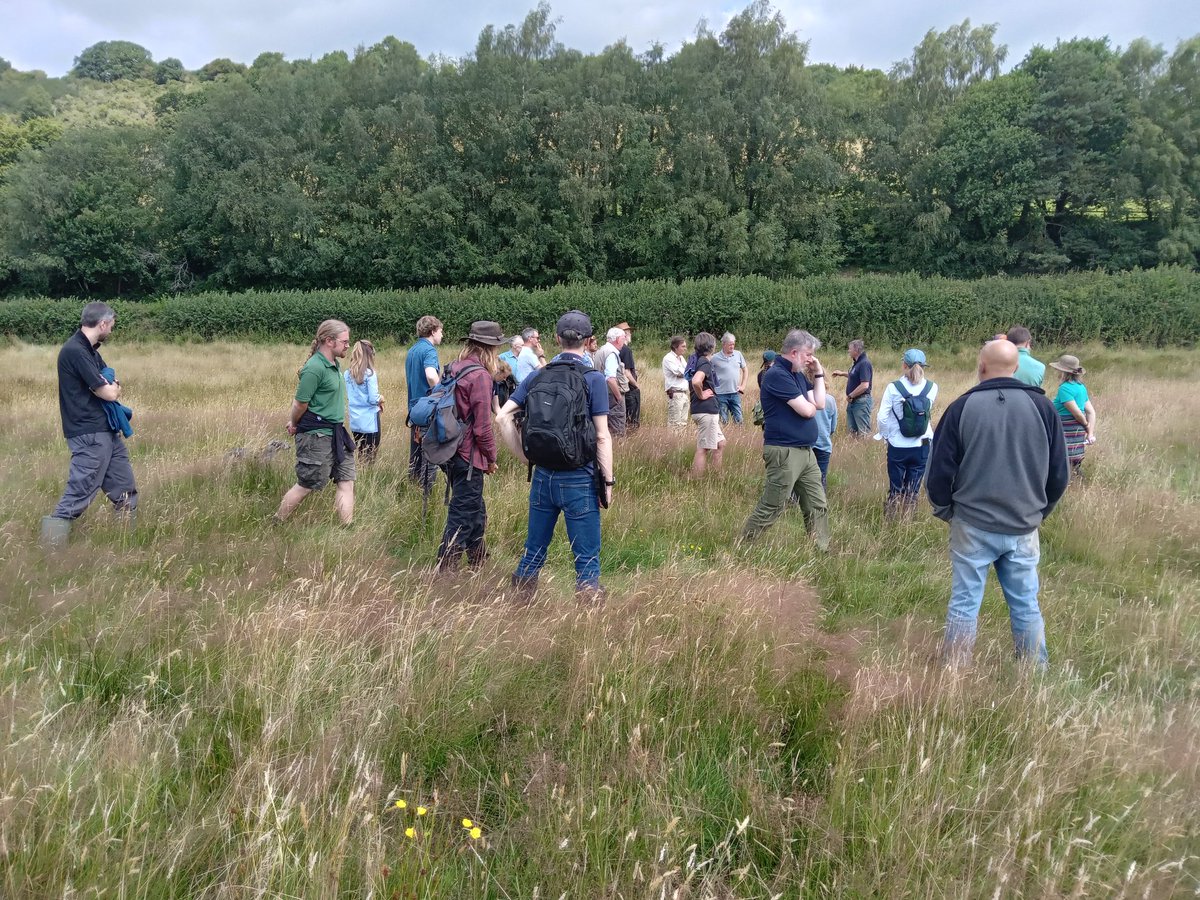 #FABfarmers farm walk looking at riparian grassland management. ponds and scrapes provision to slow water flow to reduce flooding downstream and reduce drought risk to continue productive farming. with biodiversity benefits @SoilAssociation @WestcountryRT