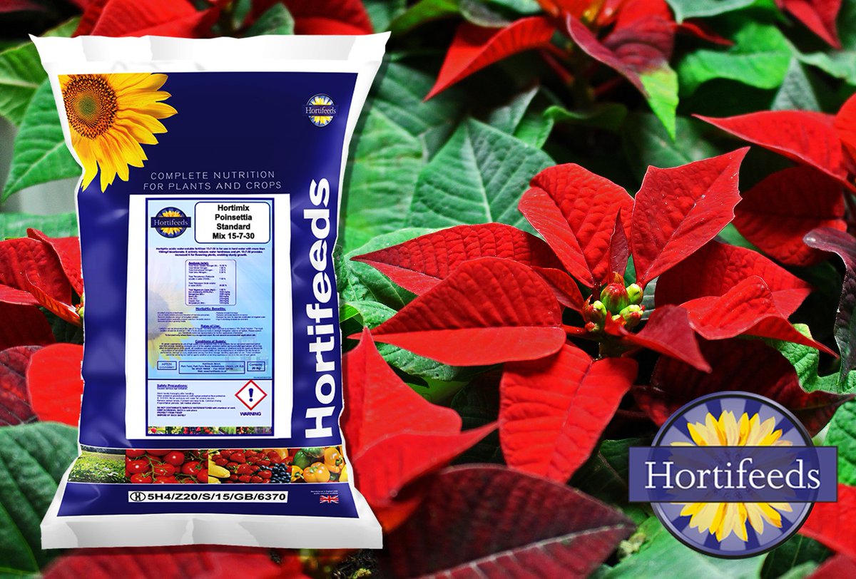 HortiMix - #Poinsettia Special
High performance #NPK #fertiliser, specially formulated for Poinsettia crops.
Ideal nutrient balance for strong, sturdy growth.

Contact #hortifeeds sales team for more information👉bit.ly/3fgOiPi 

#horticulture #agronomy #crop #soil