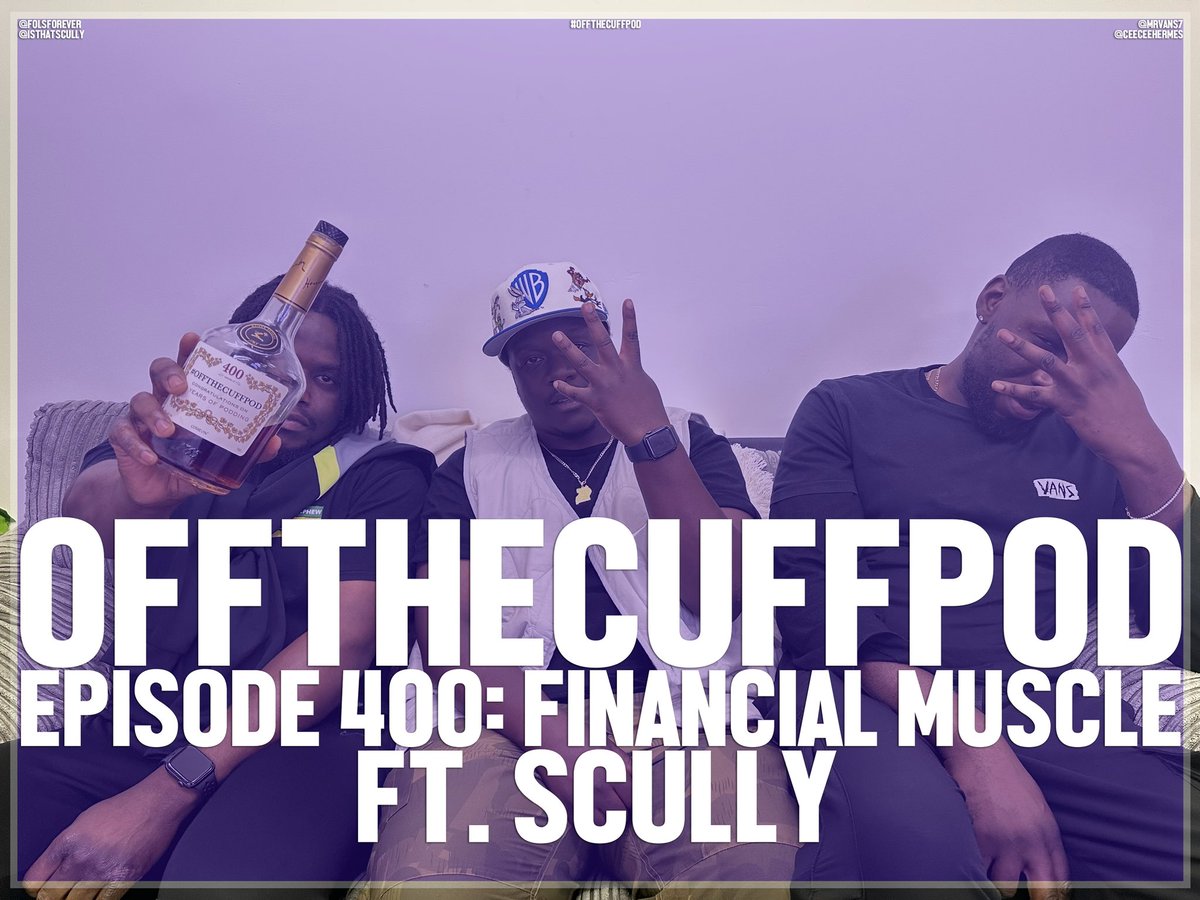 OFFTHECUFFPOD's tweet photo. 🚨NEW PODCAST ALERT🚨

EP 400 ft @isthatscully 

📌Happy 400
📌Proper Penile Management  
📌#Oraclechamber &amp; 20k 
📌J Hus album 
📌Adam 22
📌AI dating
📌Dele Ali interview

#OFFTHECUFFPOD 
RT🤟🏾

LINKS :: https://t.co/a5vxhRAl9l

https://t.co/dK0QMgrhbf

https://t.co/f84Bk0uJgV https://t.co/o7QXmSC38C