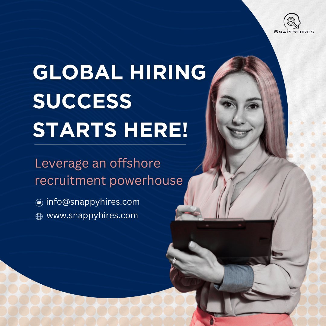 snappyhires's tweet photo. Global hiring success starts here! Leverage our offshore recruitment powerhouse to access top talent worldwide. 🌍🚀

Whether it's local expertise or global reach, we've got you covered.

Contact us at info@snappyhires.com
Visit https://t.co/lI0NIWGrqs

#HireGlobal https://t.co/EJoC6PCNxO