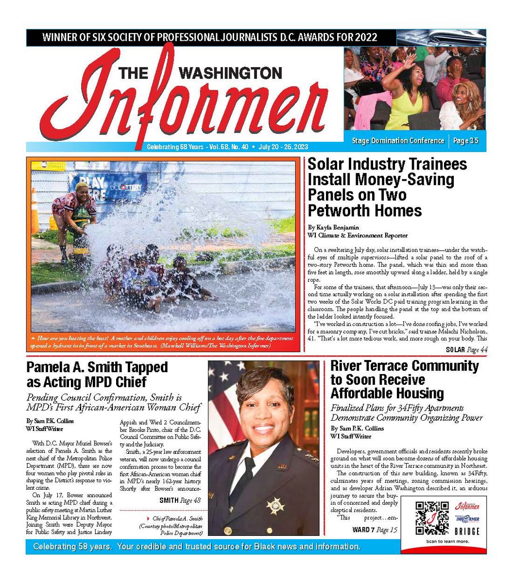 New Issue out Today! Catch up on your local news and Pick up your copy of this week's Washington Informer, available on newsstands across the DMV or the web at WashingtonInformer.com #BeInformed   #GunControl  #PGCounty  #environment #Publicsafety #DCCouncil #heatwave