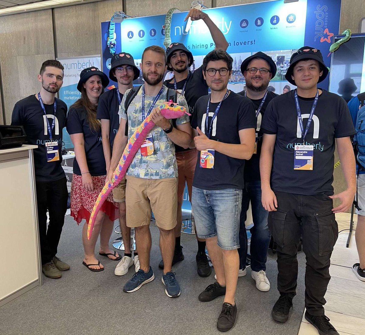 Some things don't change at <a href="/europython/">EuroPython</a>. I know that I will always meet my old friends from <a href="/Numberly/">Numberly (1000mercis Group)</a> and <a href="/ultrabug/">Ultrabug</a>. And a snake is a nice little bonus, thanks! #EuroPython2023