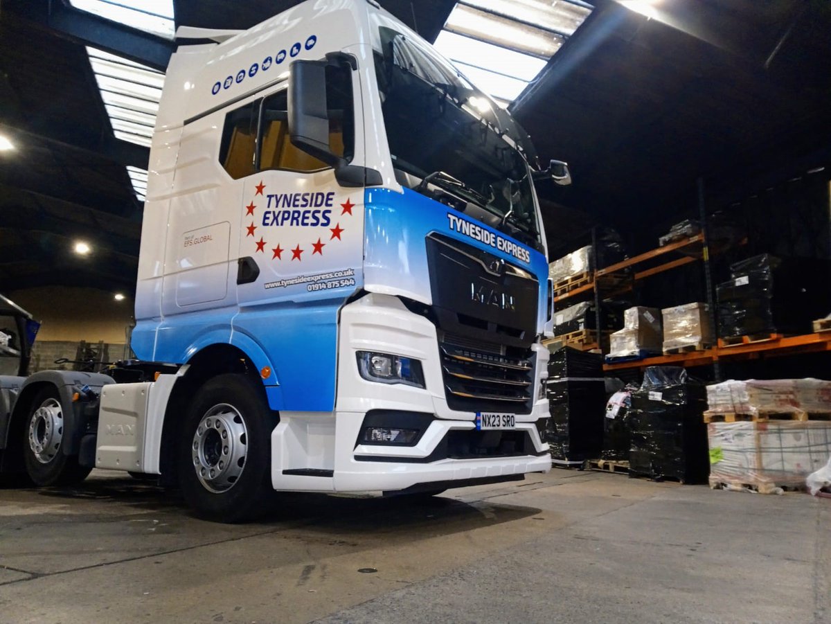 tynesideexpress's tweet photo. Thrilled to unveil our newest addition featuring the fresh EFS Global logo! 🚚✨ Embrace the future of transport with us as we proudly present our upgraded fleet adding to our top-notch service with the latest EFS Global logo gracing our trucks. #efsglobal https://t.co/Abx6GJQoB7