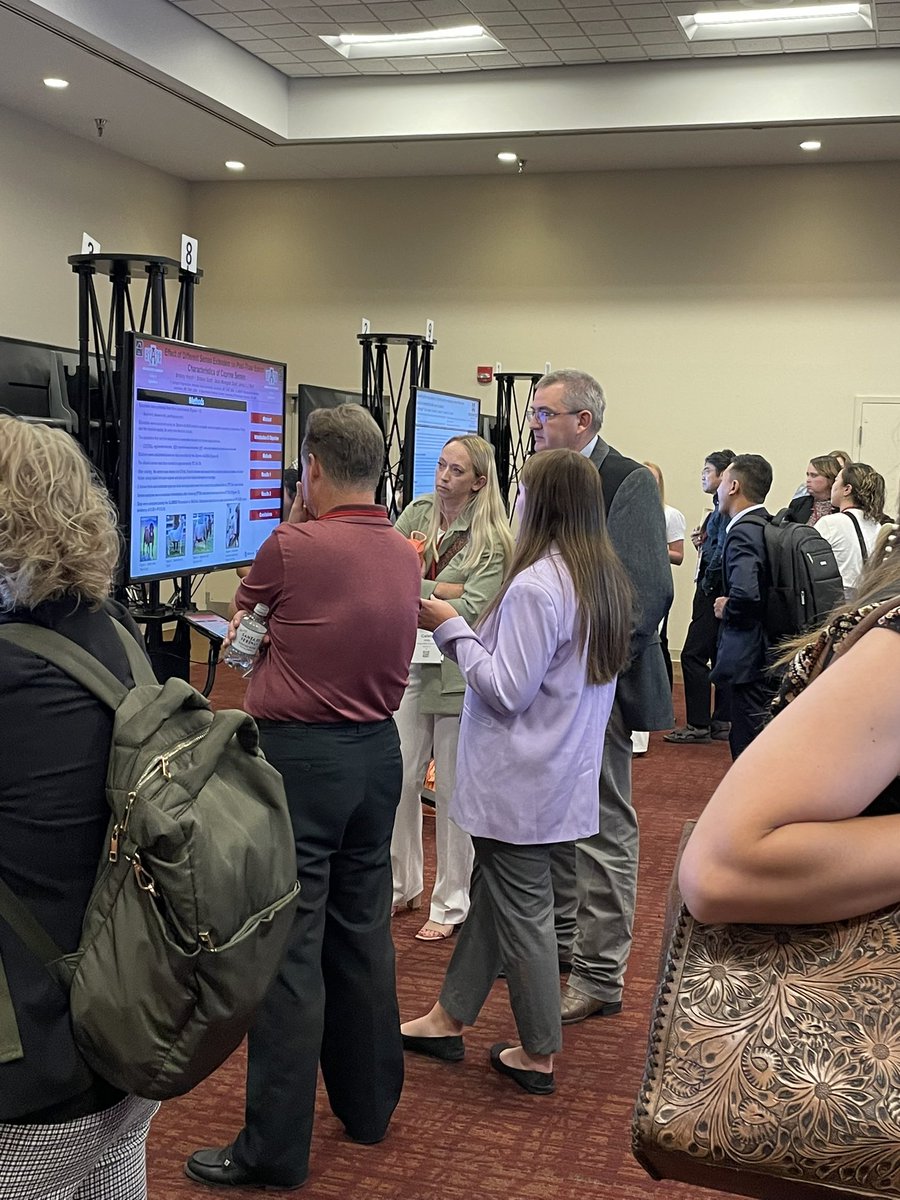 AStateCoA's tweet image. CoA Junior Brittany Hirsch traveled with Dr. Rich to Albuquerque NM for the 2023 Annual American Society of Animal Science Conf July 16-20. Brittany presented her poster titled “Effect of Different Semen Extenders on Post-Thaw Characteristics of Caprine Semen” in the competition.