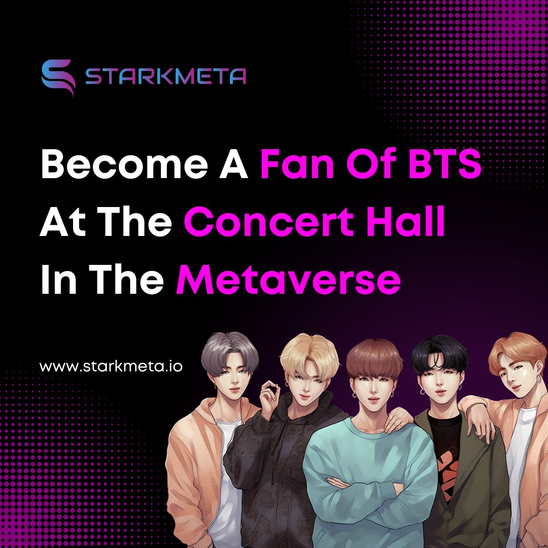 Starkmetagame's tweet photo. 🎶🌌 Step into the BTS Metaverse Concert! 🌟

✨ Watch "Butter" and "Dynamite" in a whole new way!

💜 Get exclusive superstar tickets (NFTs) and mine rewards!

🎤 Don't miss out on this ultimate fan experience! 🚀

#BTS #MetaverseConcert #NFTs #FanExperience https://t.co/maQDvM7NS1