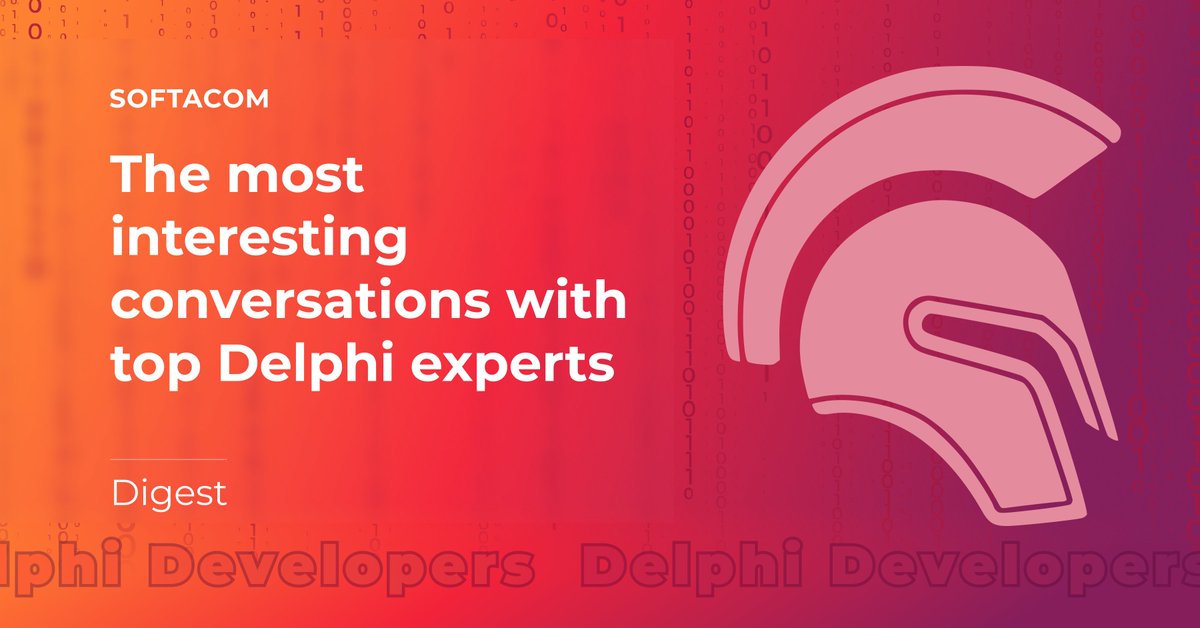 Softacom's tweet image. softacom.com/blog/digest-th…
#Delphi #Embarcadero #DelphiExperts #DelphiDevelopers #UI #TDD #TFrameStand #IoT