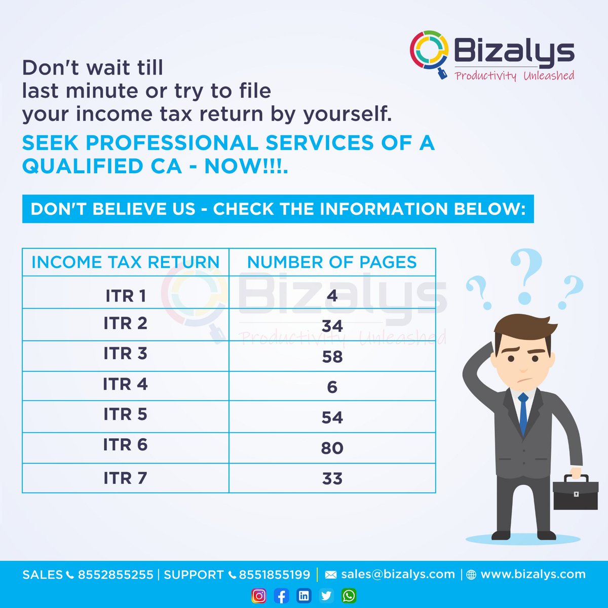 BizalysPM's tweet image. Ready to tackle your income tax return? Don't risk errors or missed deductions! 😐
Don't delay, get started now! 📈
#TaxFilingMadeEasy #CAProblems #TaskOverload #ConquerTheNumbers #TimeSavingSolutions #BusinessGrowth #OptimizeOperations #MaximizeProfitability #ClientSuccess