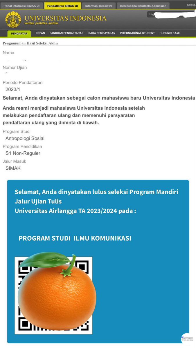 sbmptnfess's tweet photo. ptn! sender keterima di 2 ptn, antropologi UI sama ilkom UNAIR, milihnya bingung setengah mati x_x
ilkom unair udah match made in heaven bagiku, dambaan sejak sma, eh ndak nyangka bakal keterima di ui juga. kata kelg kalau nyandang nama ui (apapun jurusannya) itu buat  (cont..) https://t.co/CDXEk7vQRL
