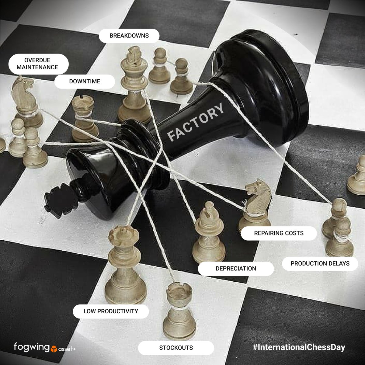 AssetCmms's tweet image. Checkmate Maintenance Challenges on International Chess Day with Fogwing Asset+ - Your Ultimate Gateway to unstoppable factory productivity ! 🏆

#InternationalChessDay #FactoryProductivity #MaintenanceManagement #CMMS #FogwingAsset+