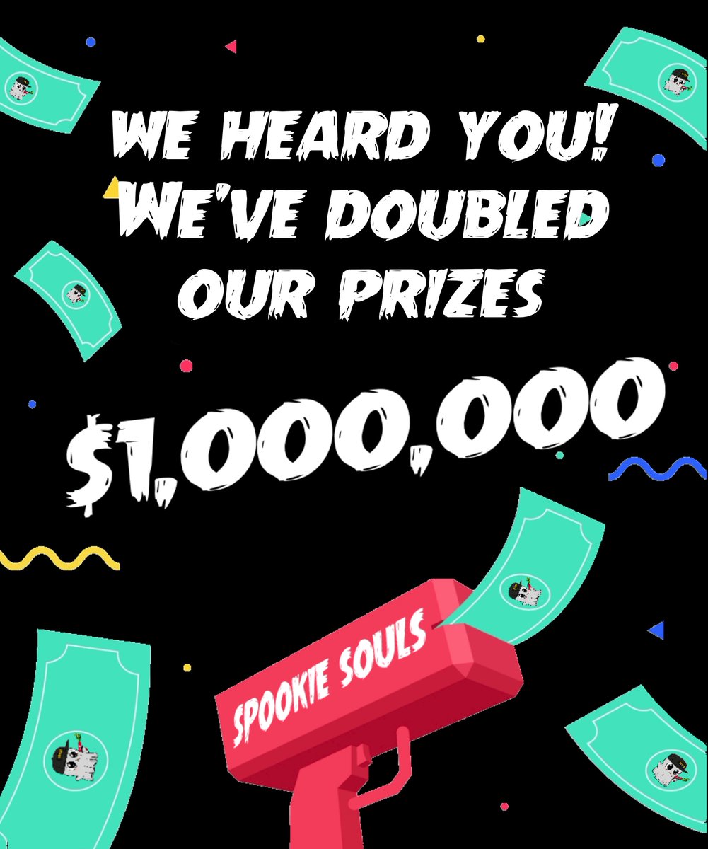spookiesouls's tweet photo. Each SPOOKIE SOULS has a 12.1794% yearly chance of winning at least $400 (up from previous $200)

So take your mind off floor price for once, being a holder rewards you more than flipping nfts. 

Also, we've DOUBLED the prizes!

#heretoreward #web3community #NFT