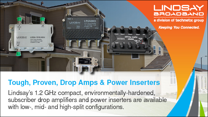 LindsayBroadb's tweet photo. @LindsayBroadb’s (a division of @TechnetixGroup) compact, environmentally-hardened, subscriber drop amplifiers &amp; power inserters provide end users with reliable, high-quality service. Up to 1.2 GHz with low, mid &amp; high-split configurations. https://t.co/fdek5tB7qx https://t.co/7kW2vM27CO