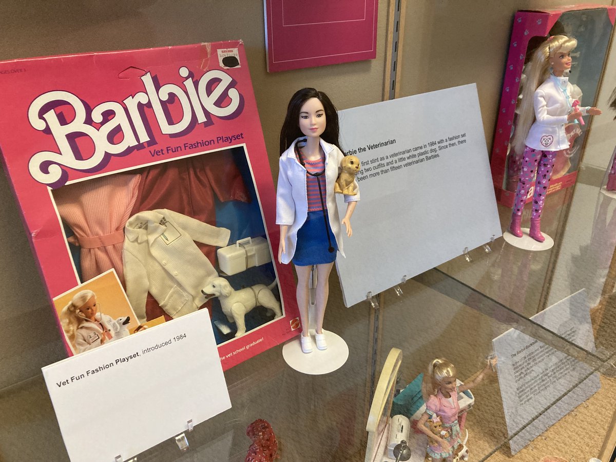 With all the hype around the #Barbie movie coming out this weekend, did you know there have been more than 15 veterinarian Barbies!? The Minnesota Veterinary History Museum has a display at the MVMA office showcasing Barbie's history in the profession.