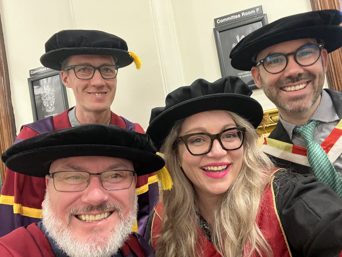 Wonderful to attend my first @OfficialUoM @EducationUoM graduation ceremony today with @Steb7Steve, Paul Armstrong, Amanda Heffernan, and @BeeBeehughes8 (photographer). So many amazing students ready to begin the next chapter of their lives! Well done everybody!