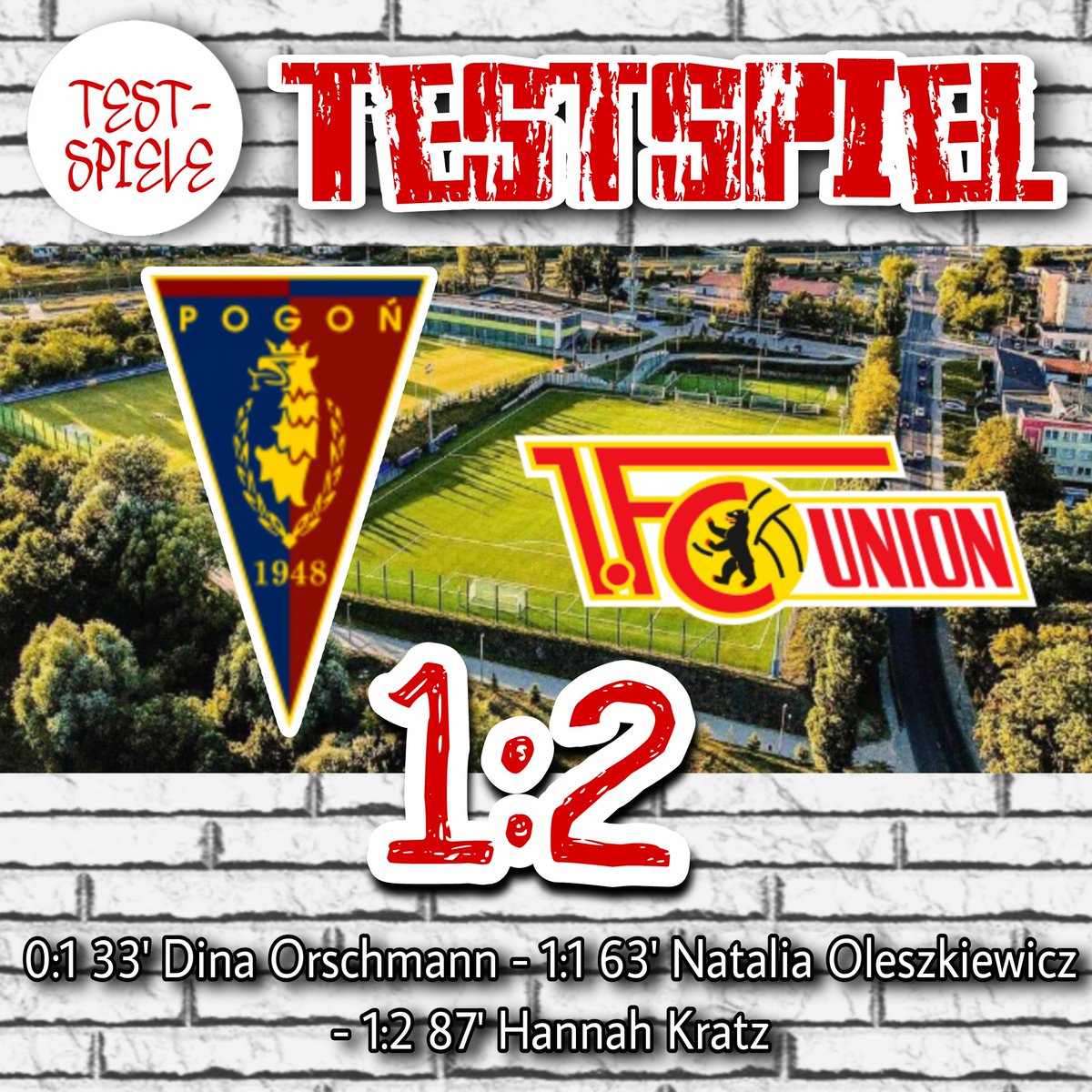 benni_1012's tweet photo. 🚨Die #fcunion - Frauen haben ihr erstes Testspiel mit 2:1 gewonnen. Dina Orschmann und Hannah Kratz trafen zum Sieg beim polnischen Erstligisten Pogoń Stettin. https://t.co/JKSJI2fK11