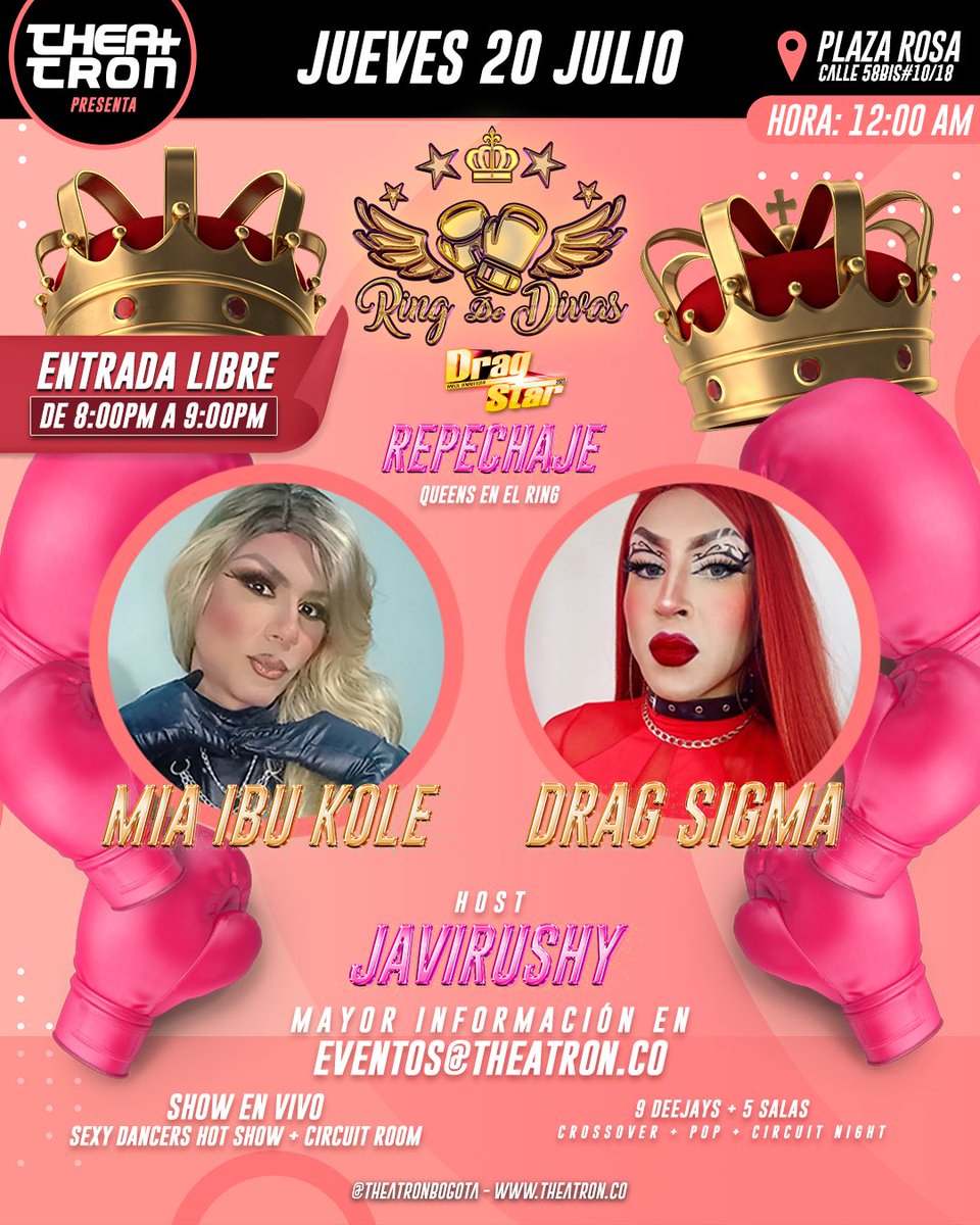 theatronbogota's tweet photo. Hoy JUEVES HOT
8pm a 5am en la mejor terraza de la ciudad #lotusbytheatron
Show en vivo #ringdedivas #hotboystheatron
Produce @fernandokoral
INGRESO GRATUITO de 8PM a 9PM
Porque Theatron de película siempre te da más!
#theatron #koralito #jueveshot https://t.co/75vroic6uE