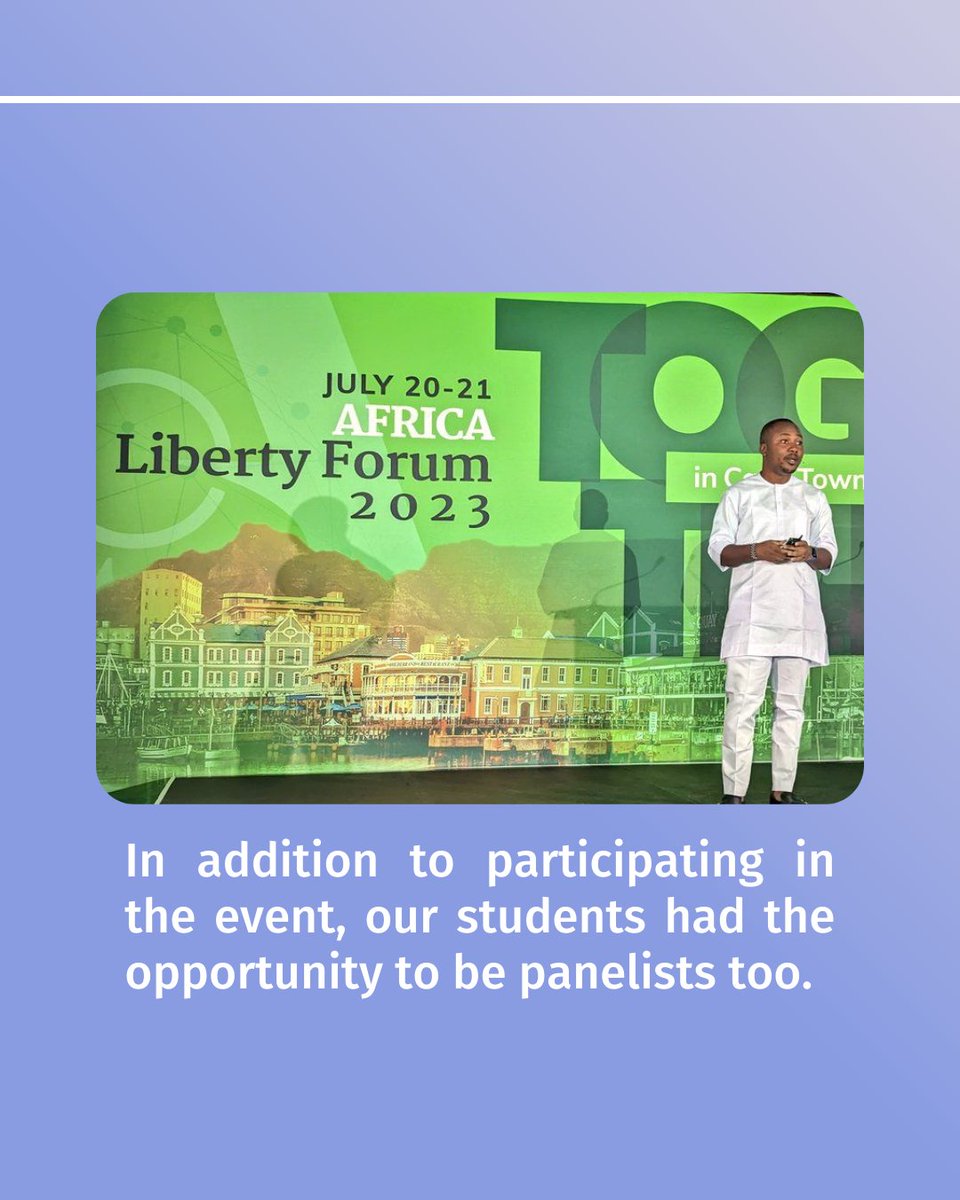 Hayek Global College (@hayekcollege) on Twitter photo Unforgettable Encounter at Africa Liberty Forum! Our students, John Mustapha, <a href="/Mistydotfam/">Dr. Dotun Famoriyo</a>, and <a href="/Sechelukundo/">Moses Sinkala</a>, shine as panelists and speakers, inspiring minds with their passion for liberty. Embracing diversity, forging connections, and owning the world of ideas! Unforgettable Encounter at Africa Liberty Forum! Our students, John Mustapha, <a href="/Mistydotfam/">Dr. Dotun Famoriyo</a>, and <a href="/Sechelukundo/">Moses Sinkala</a>, shine as panelists and speakers, inspiring minds with their passion for liberty. Embracing diversity, forging connections, and owning the world of ideas!