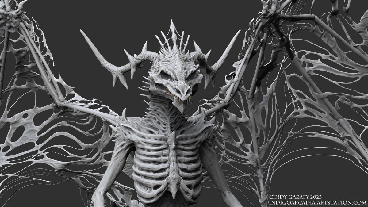 Indigo_Arcadia's tweet image. Spending time rendering this sculpt thanks to the suggestions of friends 💕. Feeling confident to add him to the portfolio even though the geo is not game ready yet, I can always update that later. #zbrush 🎨