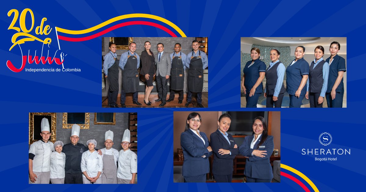 ¡Feliz día de la independencia de Colombia!
🇨🇴 El compromiso es de todos para construir un mejor País y una mejor sociedad cada día.
Que la sonrisa, amabilidad y hospitalidad, siga siendo nuestra característica. #20Julio #Sheraton #Bogota
#Colombia #ColombiaDesdeElCorazon