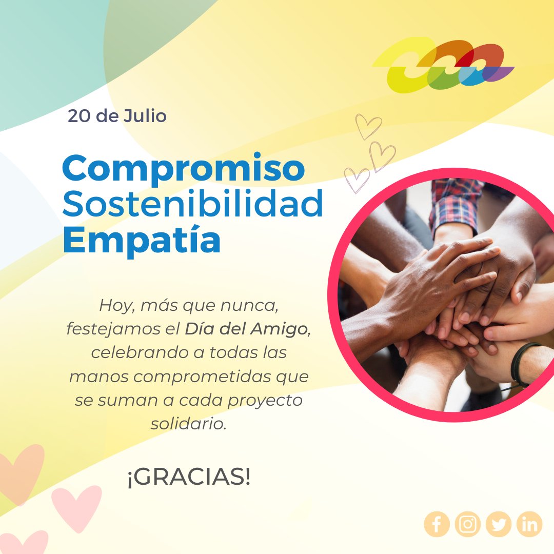 💜Por más amigos que compartan los proyectos.
Por más compromiso.
Por más empatía.

¡Salud y Feliz Día!

#fundacionflechabus #compromiso #sostenibilidad #empatia #diadelamigo #amigos #rse #transporte #comunidad #solidaridad #accionsocial