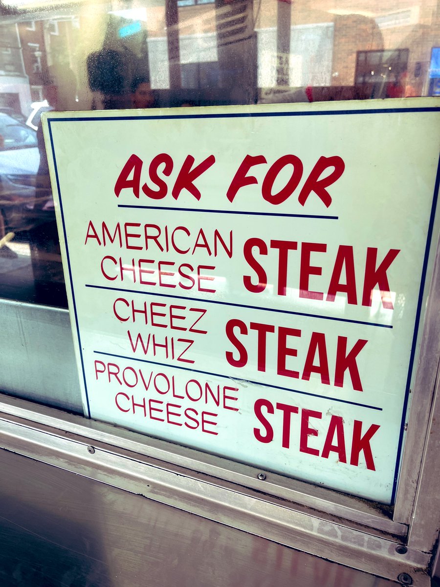 jaguaranna27's tweet photo. Checking out a “Rocky” classic with one of my amazing #RadOnc colleagues & friends, @thedrwood 💪🧀🥪 before our @nrgonc #HDC meeting at #NRG10 #NRG2023
Weak sauce - I got all the cheeses (including #cheezwhiz 🙀) but no actual steak 🥩🤷♀️🤪
#stilldelicious #Phillycheesesteak 🤤 https://t.co/ZMEv2zweF3