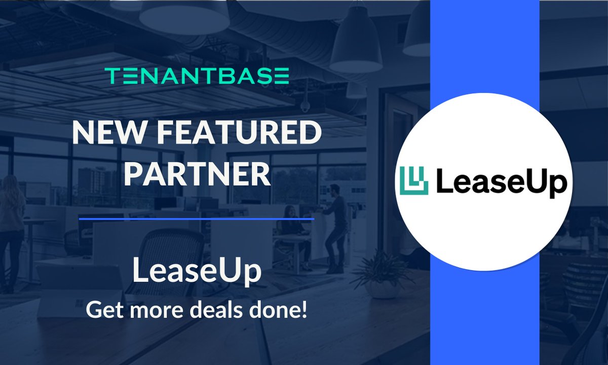 TenantBase's tweet photo. We are very excited about this collaboration to provide tenant rep brokers a way to boost their businesses and close more deals by leveraging two powerful platforms.

Learn more about TenantBase and @LeaseUpCRE -- Schedule a demo

https://t.co/hQOCMlnVQN https://t.co/oZ3eKhdGvF