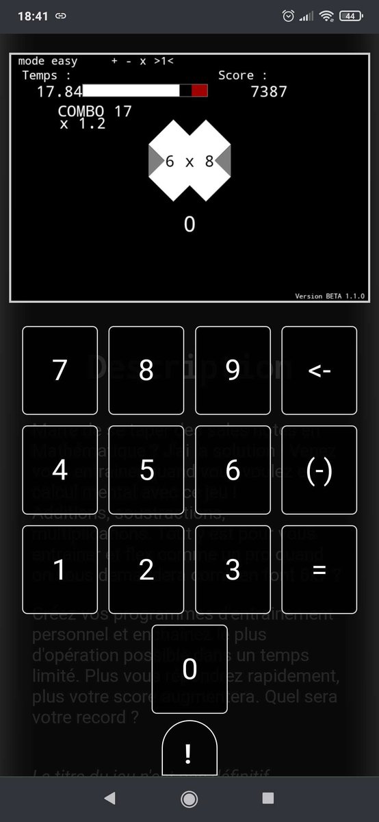 Yenseng3's tweet photo. 📢Hey ! J'ai publié mon premier jeu en BETA que j'ai réalisé en 24h !
C'est un jeu basé sur des maths et plus particulièrement les calculs mentaux.
Vous pouvez personnaliser vos parties.
Jouable sur PC, Smartphone, c'est gratuit... :P

Et ça se passe ici🔽
https://t.co/wiCDNRFRwZ https://t.co/perxB7hz3V