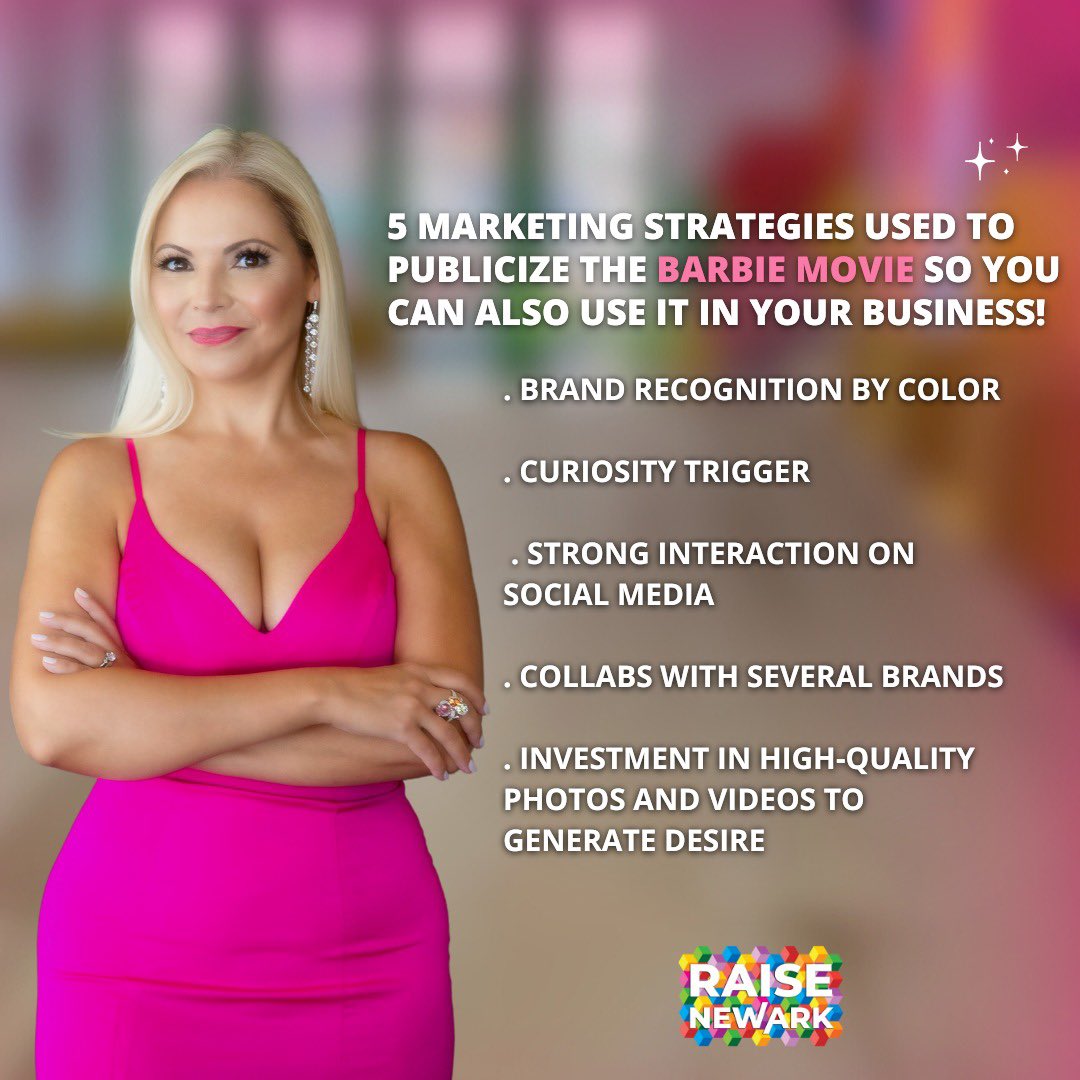 5 marketing strategies used in the Barbie movie so you can also use it!

- Brand recognition by color

- Curiosity trigger

- Strong interaction on Social Media

- Collabs with several brands

- Investment in high-quality photos and videos to generate desire:

📱(973) 791-8400