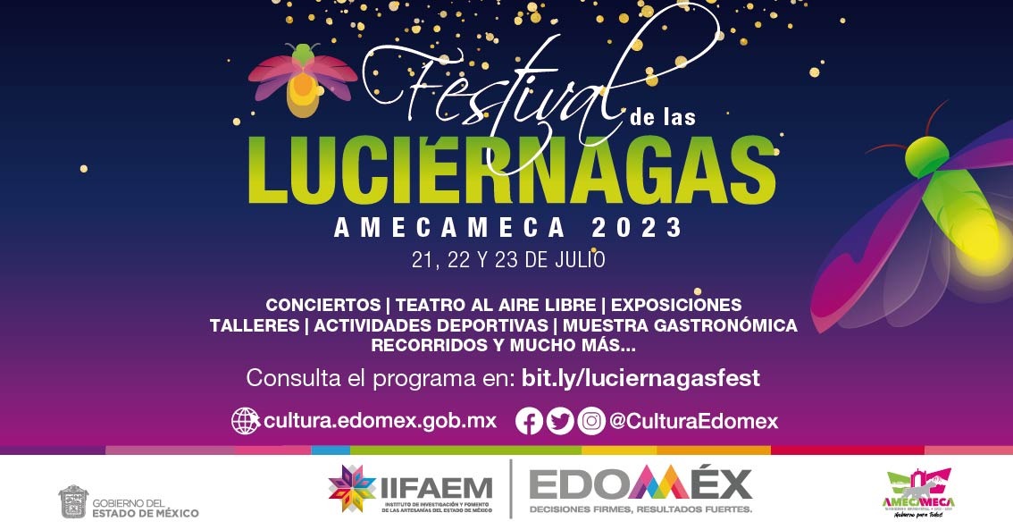 CulturaEdomex's tweet photo. Estamos a un día de que inicie el #FestivalDeLasLuciérnagas ✨ en #Amecameca.
Maravíllate con la luz de las hadas del bosque 💫 y la fusión con el arte 🖼️, la cultura 🎭 y el deporte 🏃.
Consulta el programa 👇
https://t.co/YCztJOWxTL
#EventoGratuito
@EdomexTurismo
@amecameca2022 https://t.co/V9RQAtBBXa