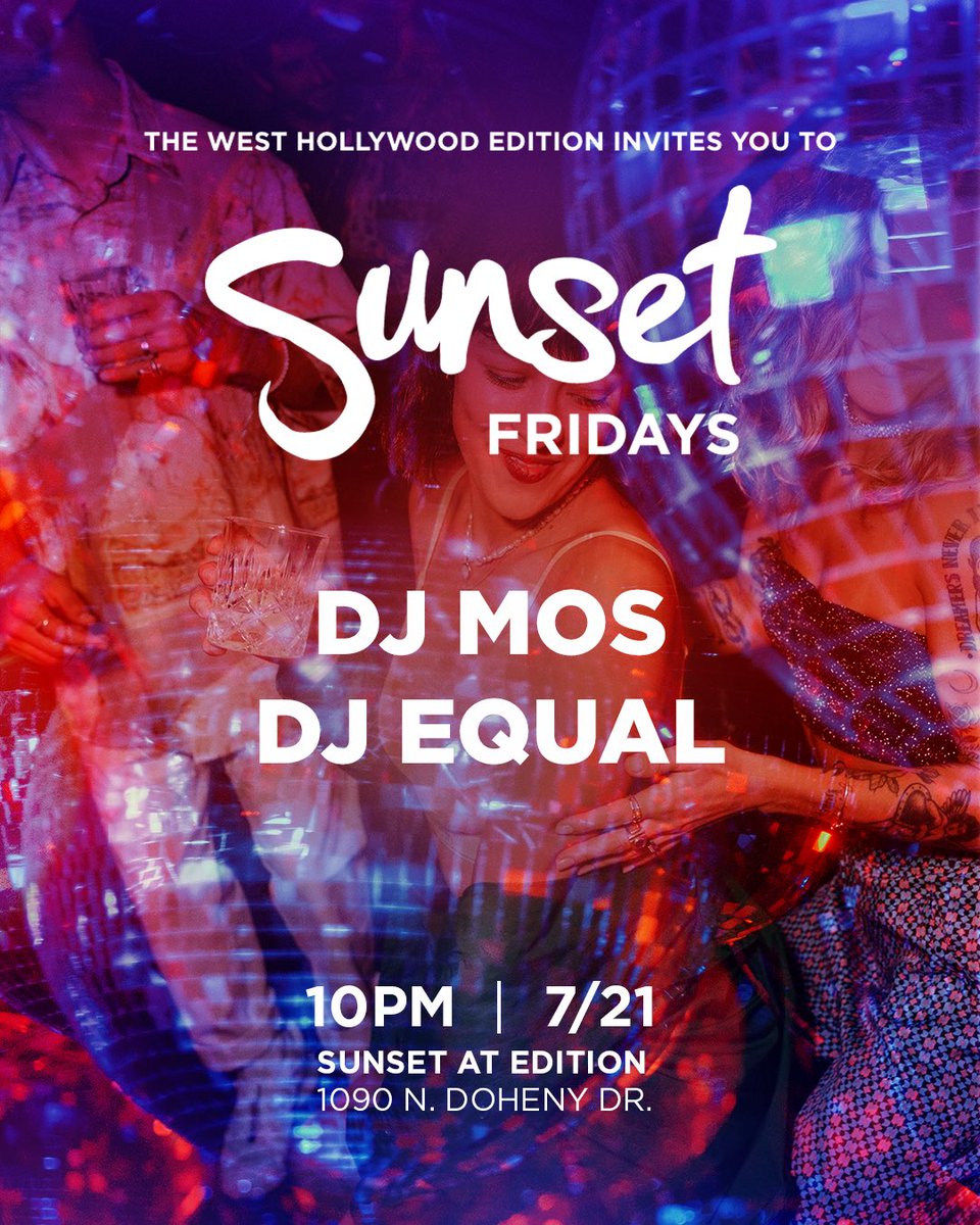 DJMOS's tweet image. Sunset Edition Friday with special guest @djequal hosted by @LegendaryDamon