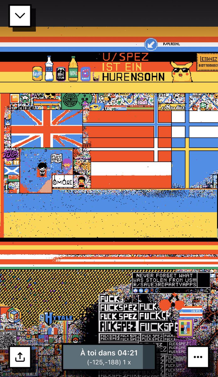 Trop c’est trop on attaque l’Ukraine partout,dans la vraie vie tout comme à la #PixelWar2023