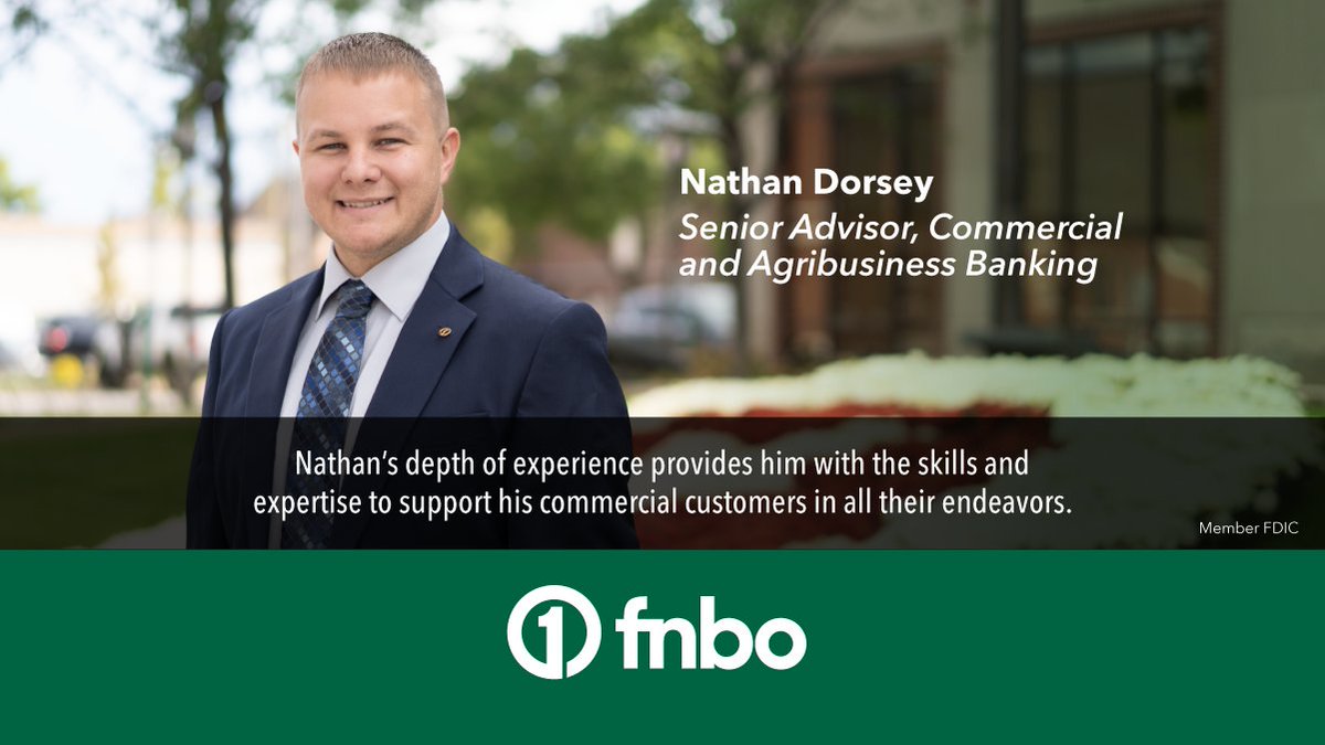 Meet Nathan Dorsey! Nathan advises business customers on complex financial strategies, focusing on encouraging growth while protecting against undue risk. #UncommonUnderstanding fnbo.co/3R9lNEB