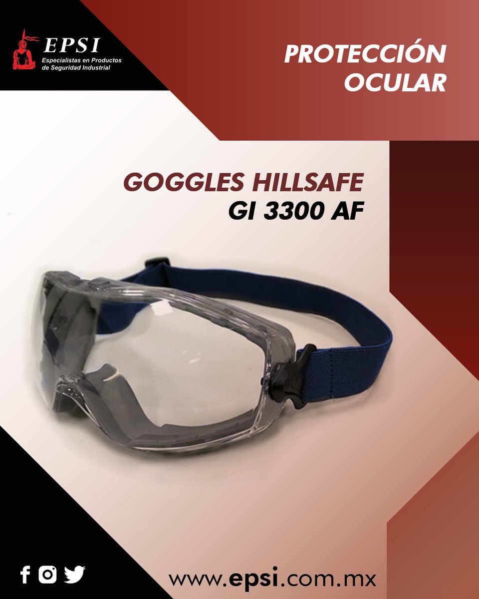 EPSI_MX's tweet image. GI 3300 AF CODIGO: #GI 3300 AF. -Ventilación indirecta
-Diseño ergonómico
-Puente nasal suave
-Broche de nylon
-Absorbe 99.9% de los rayos UV Envíos a todo México 🇲🇽
✅epsi.com.mx 
#equiposprofecionales #cinto #equipodetrabajo #equiposdeseguridad