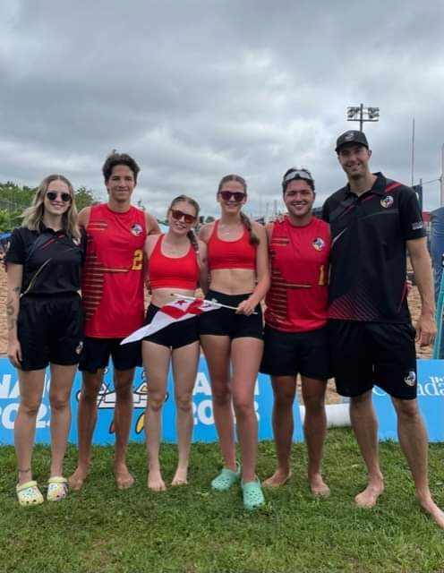 The Corner Brook Beach Volleyball Club is extremely proud as four members of our club are playing for gold medals at the North American Indigenous Games in Halifax 
Best of luck, Sam Warren &amp; Patrick Dobbin,  Jorja Pevie &amp; Megan Williams!! Coaches Alex Williams and Max Burt