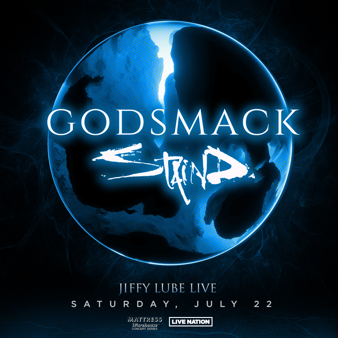935thebeach's tweet photo. It's your last chance to win tickets to see Godsmack &amp; Staind this Saturday at Jiffy Lube Live! Head to Ticket Town and enter to win a 4 pack of tickets at https://t.co/0jHwuoTdJc https://t.co/YBoB76Qk2I