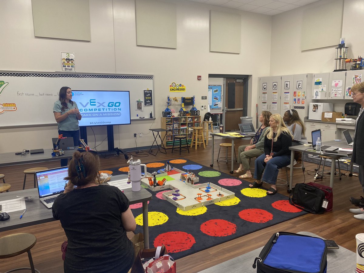 School starts next week, and STEM teachers in Warren Township got to see the newest robotics equipment from VexGo today. Getting excited to implement this with a robotics club this year! #warrenwill #VexGo <a href="/eastridgeelemen/">eastridge elementary</a>