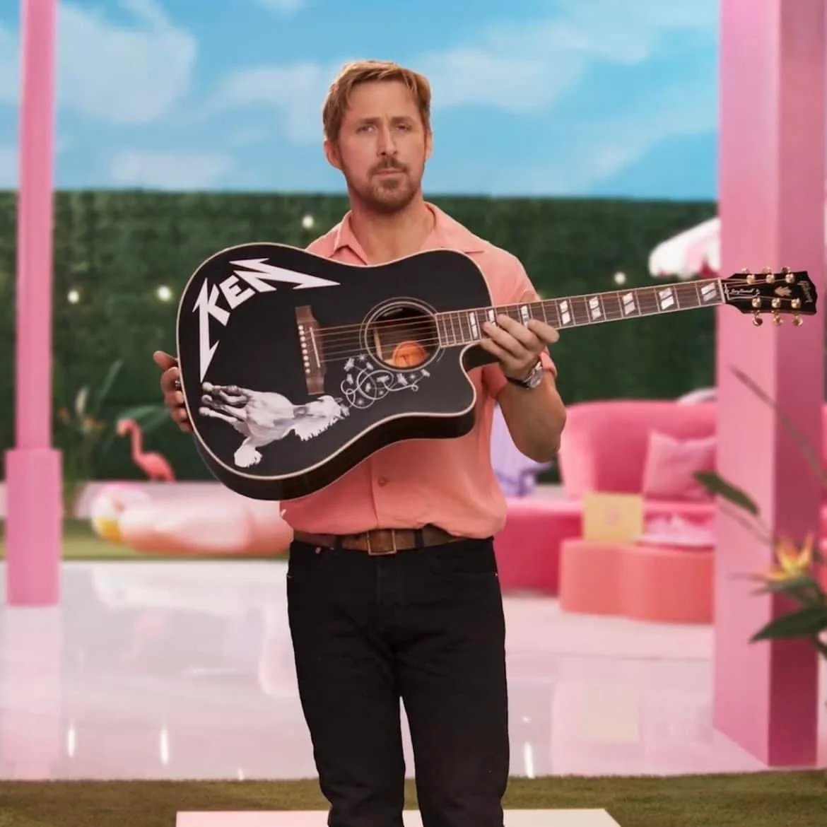 pannchoa on X: Ryan Gosling gifts his guitar to BTS Jimin    / X