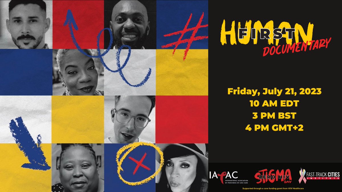 My documentary debut! So excited for you all to see this #HumanFirst #ZeroHIVStigmaDay short documentary premiere at 10 am EDT / 3 pm BST / 4 pm GMT+2, 21 July 2023 via the @IAPAC YouTube channel: youtube.com/@intlassociati…
