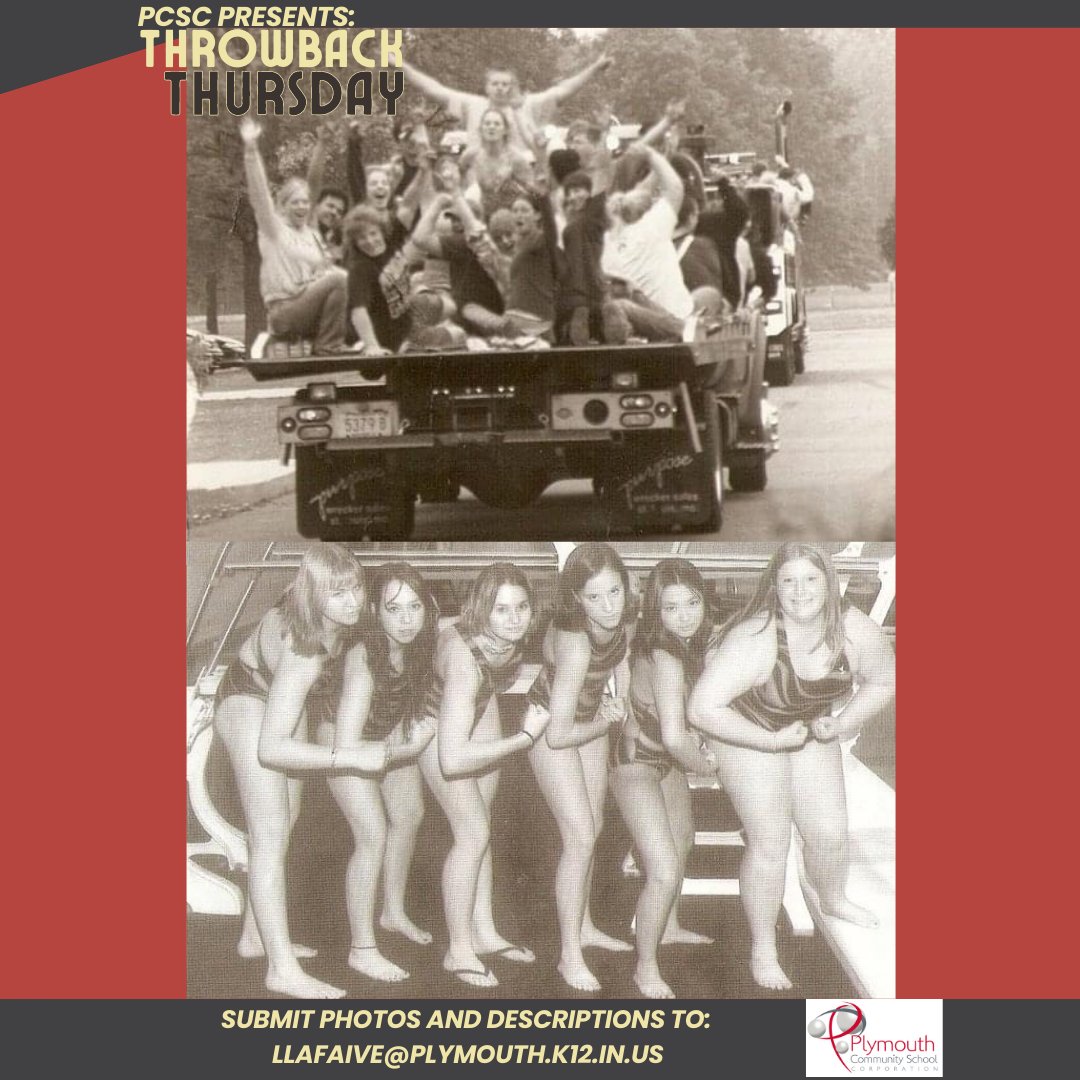 We are back for another #ThrowbackThursday!

Today, we have photos from the class of '04.
Top photo- Senior Cruise
Bottom photo- Senior swimmers: Exchange student Paulina, Maggie Garrity, Shelley Richter, Katie Day, Annie Huff &amp; Molli Davis.