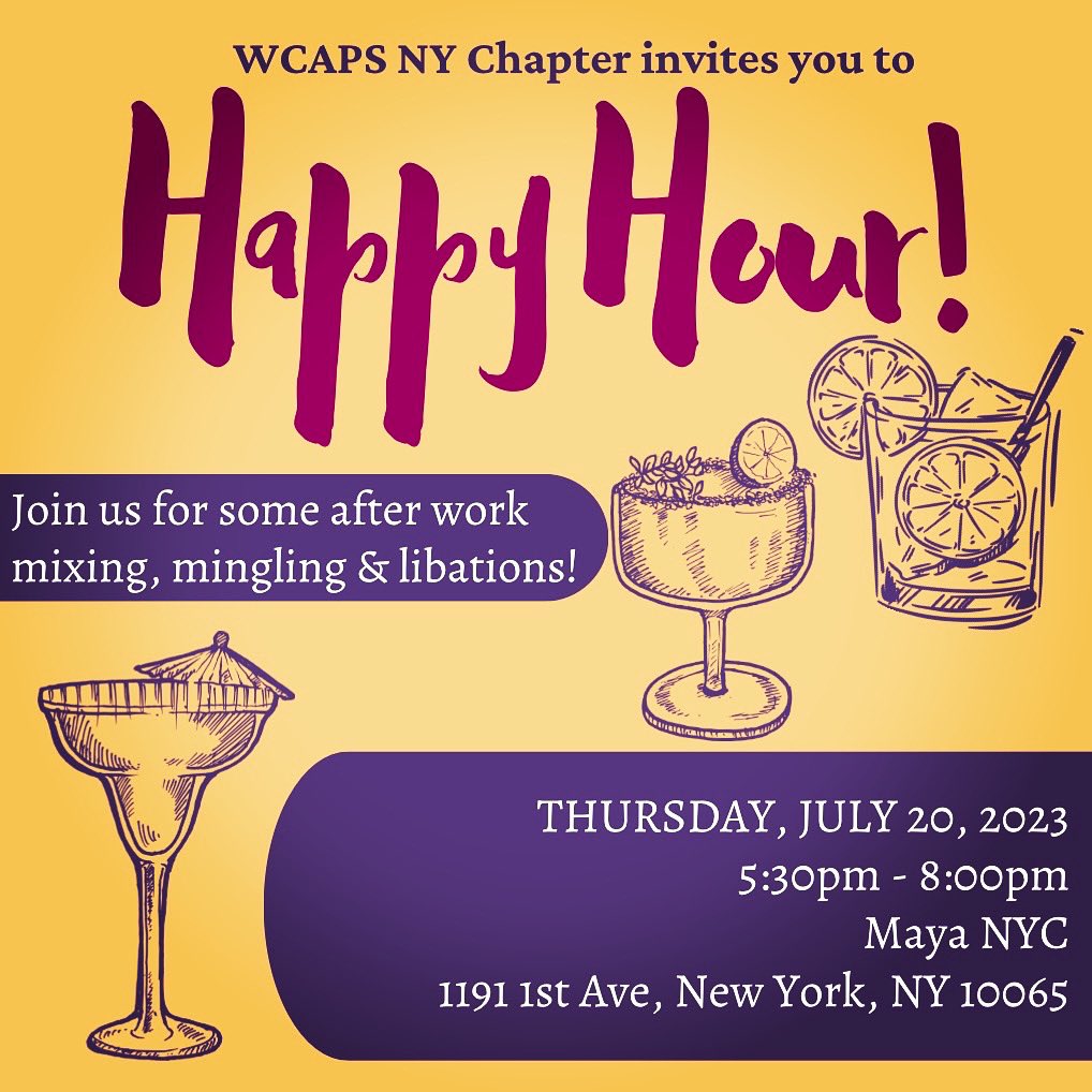 Kick off your weekend TONIGHT with the NY Chapter for #HappyHour!🍹🍸🍻
 See you then! 🎏✨

🗓 Thursday, July 20th
⏰ 5:30 - 8PM
📍 Maya NYC - 1191 1st Ave.