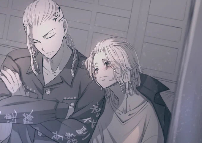 離れない (マイドラ/ドラマイらくがき)  Will never be living apart from him. (Mikey/Drakey)