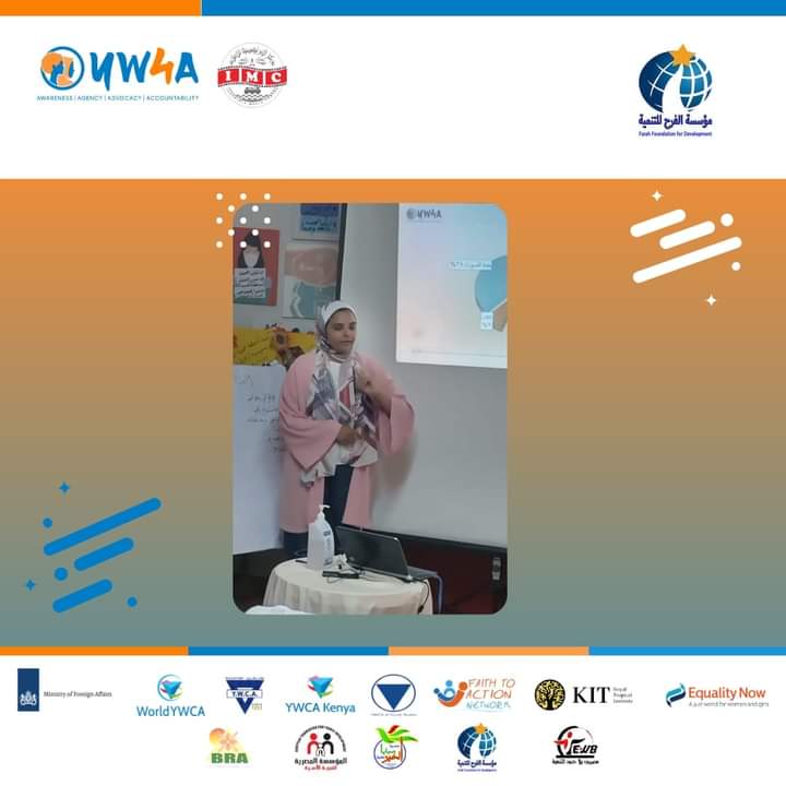 FarahFoundatio1's tweet photo. بدء المجموعة الثامنة من برنامج انهضي المقام بالمساحة الصديقة التابعة لهيئة كير مصر بتنفيذ مؤسسة الفرح للتنمية بالشراكة مع مركز الابراهمية للأعلام في اطار مشروع YW4A
#مؤسسة_الفرح_للتنمية
#بيت_الفرح
#YW4A
#EndGBV
#IMC
#SGBV
#WorldYWCA
#RiseUp https://t.co/onizKri68J