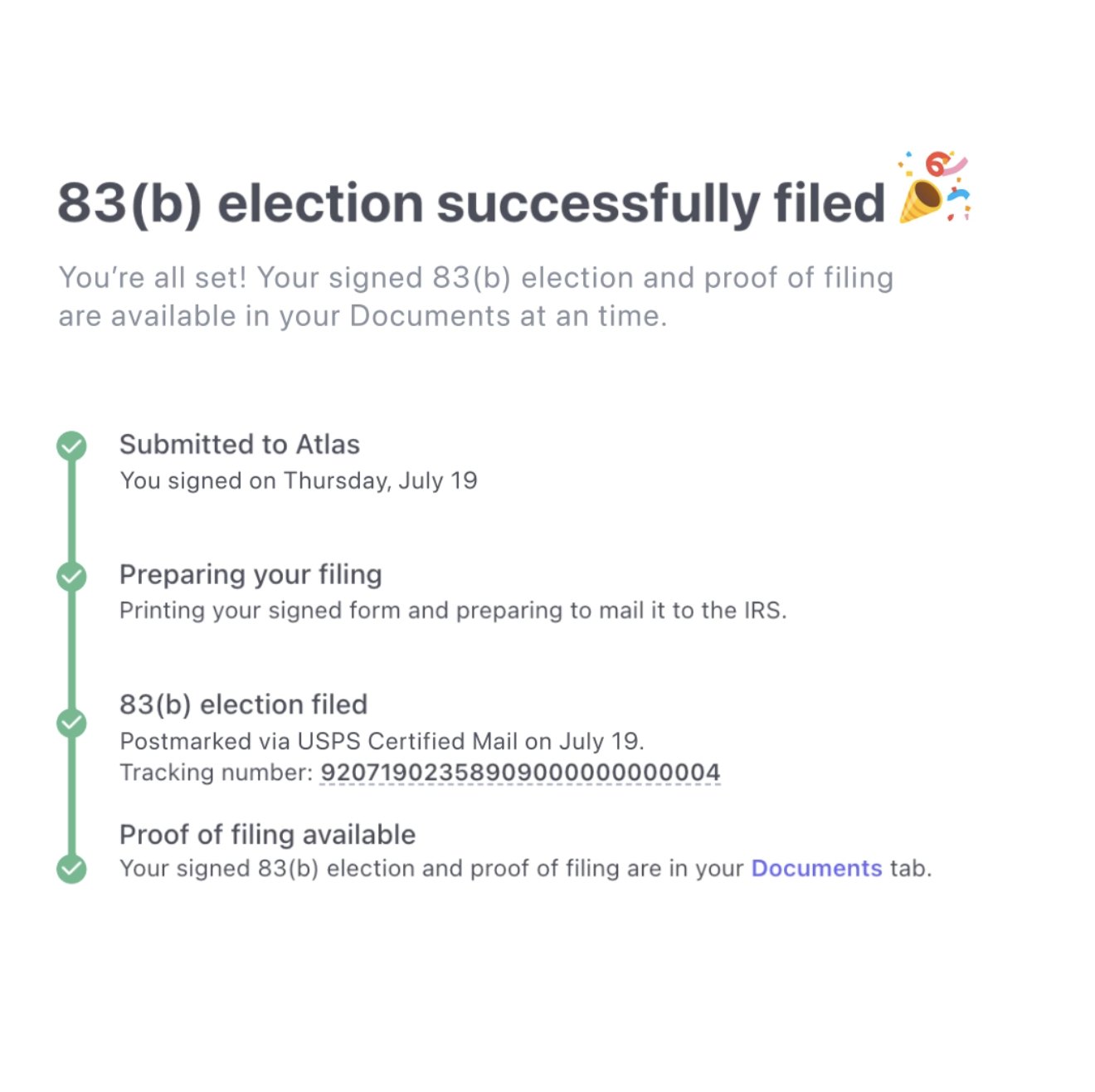 Stripe atlas on twitter atlas now files your 83 b election for you