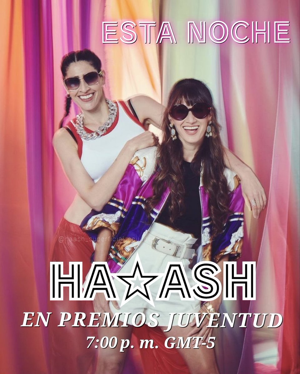 HaAshEcuadorFC's tweet photo. Nadie puede perderse la gala de @PremiosJuventud 🤩 que contará con la asistencia y participación de nuestras hermosas @haashoficial ♥️
Esta noche por la señal de @Univision 7p/6c todos a apoyar a las #reinasdelsoldout
#premiosjuventud2023 #haash #haashfanrule #HAASHENPJ https://t.co/jjuAuyx12B